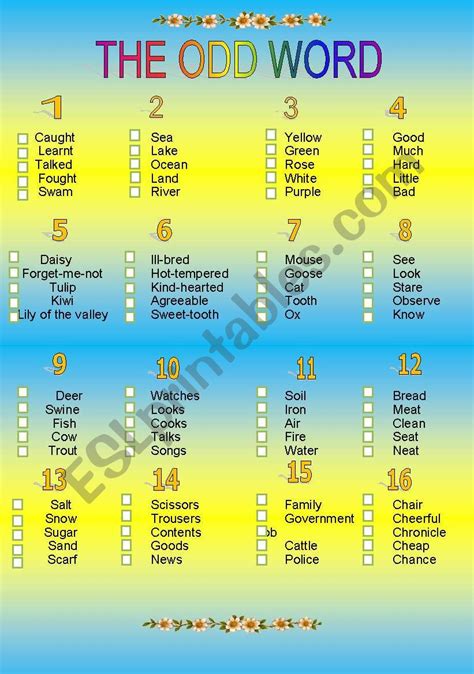 choose the odd pair of words|Choose the odd pair of words. .